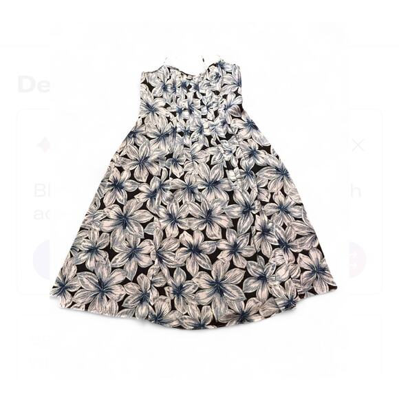 Banana Republic Strappy Pin-Tuck Midi Floral Print Pleated Dress Size 4 Petite - Picture 2 of 6